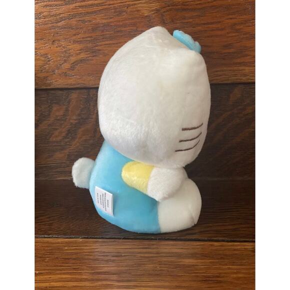 8" Blue Yellow PLUSH HELLO KITTY Stuffed Doll Cat Kitten Animal Toy - Picture 7 of 8